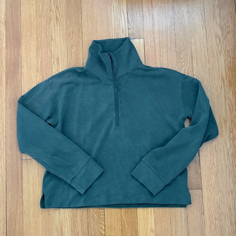 Athleta seasoft matching set. Quarter zip pullover (sm) and crop pants (med)